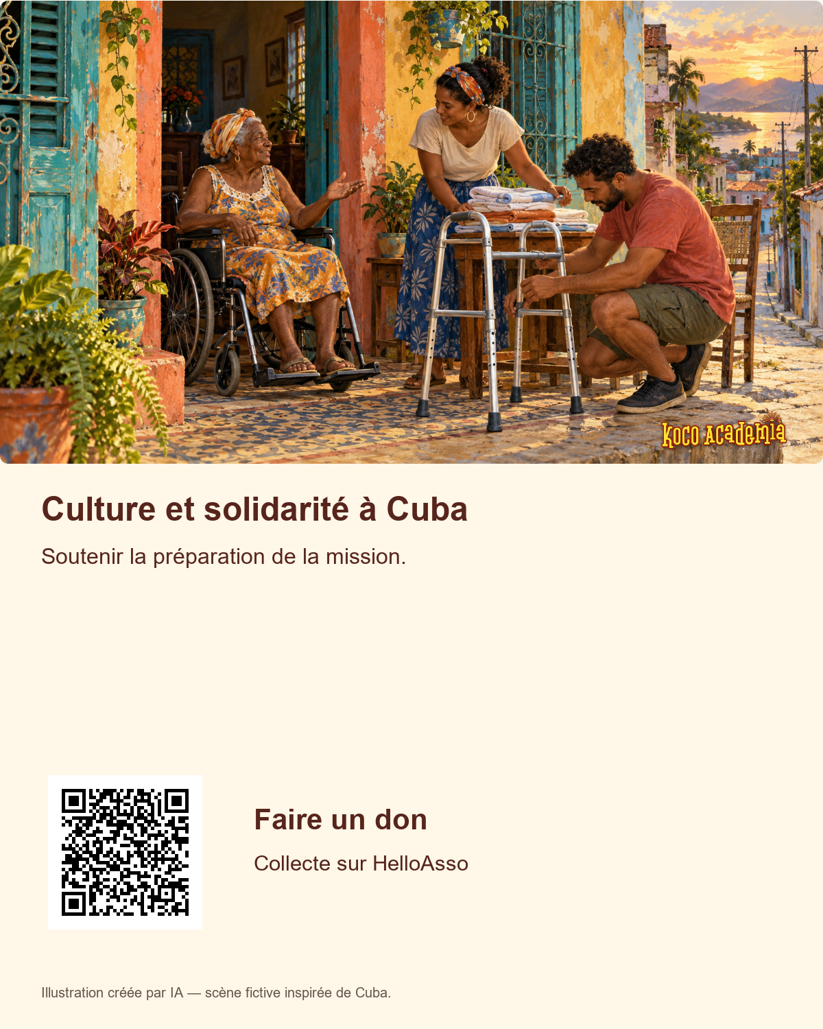 Culture et solidarité à Cuba — soutenir la préparation de la mission